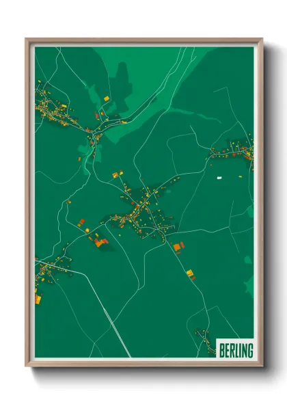 Une affiche de carte sur Berling