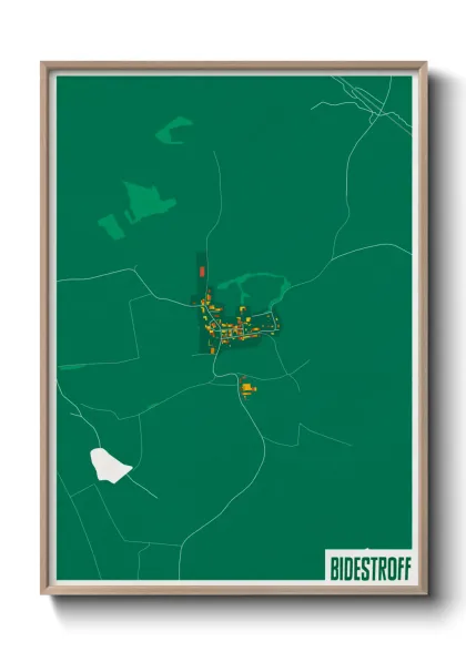 Une affiche de carte sur Bidestroff