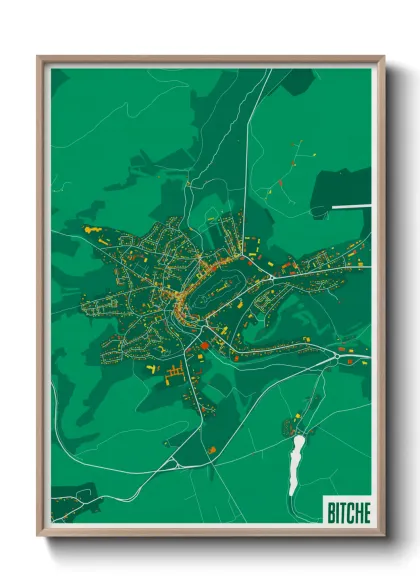 Une affiche de carte sur Bitche
