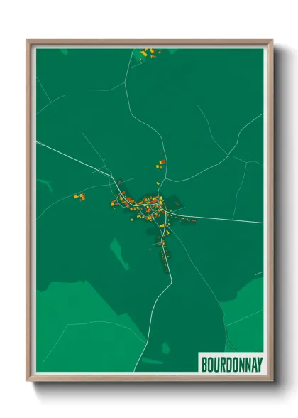 Une affiche de carte sur Bourdonnay