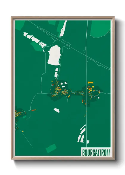 Une affiche de carte sur Bourgaltroff