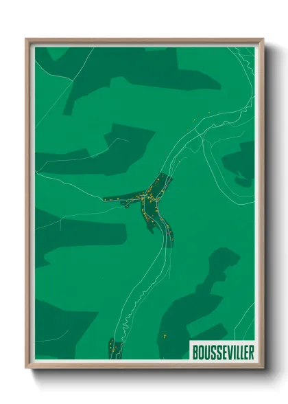 Une affiche de carte sur Bousseviller