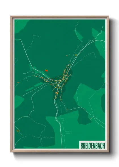 Une affiche de carte sur Breidenbach