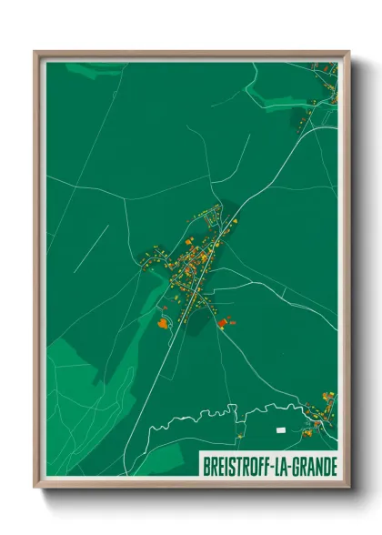 Une affiche de carte sur Breistroff-la-Grande
