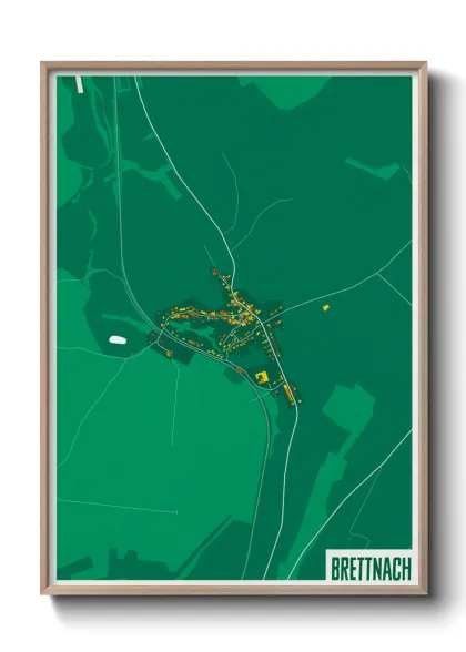 Une affiche de carte sur Brettnach
