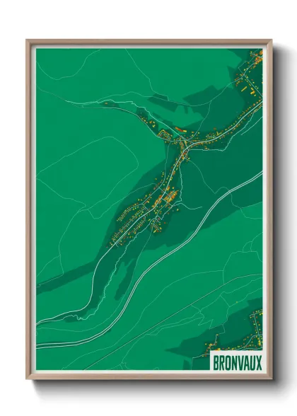 Une affiche de carte sur Bronvaux