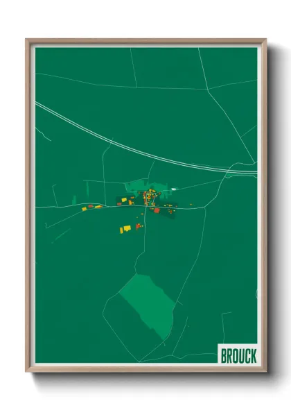 Une affiche de carte sur Brouck