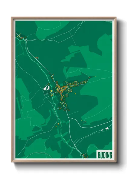 Une affiche de carte sur Buding
