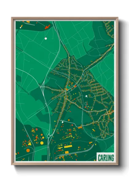 Une affiche de carte sur Carling