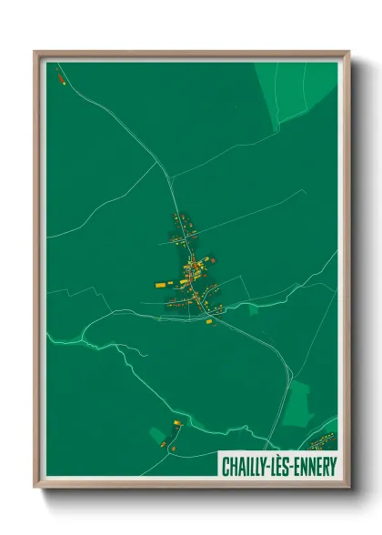 Une affiche de carte sur Chailly-lès-Ennery