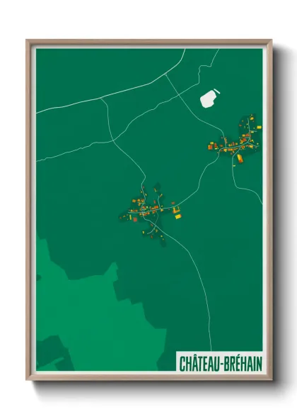 Une affiche de carte sur Château-Bréhain