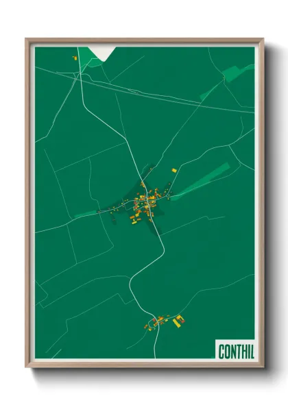 Une affiche de carte sur Conthil