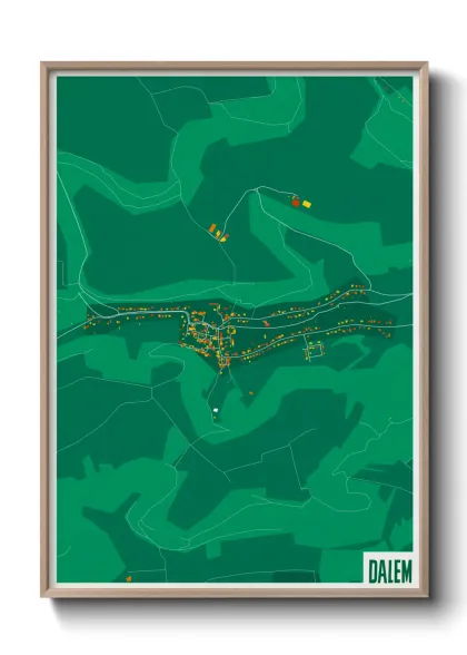 Une affiche de carte sur Dalem