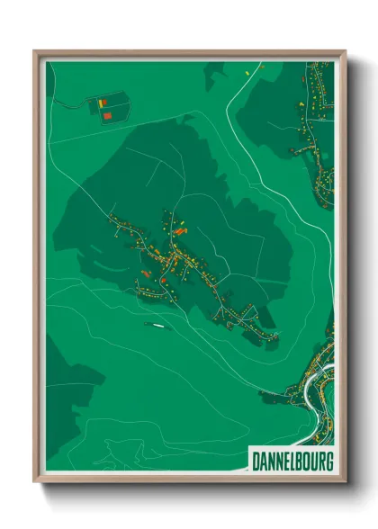 Une affiche de carte sur Dannelbourg