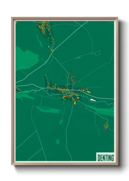 Une affiche de carte sur Denting