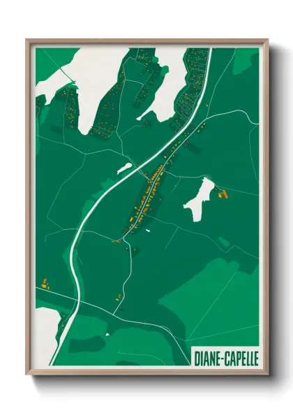 Une affiche de carte sur Diane-Capelle
