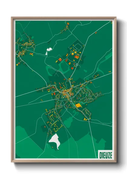 Une affiche de carte sur Dieuze