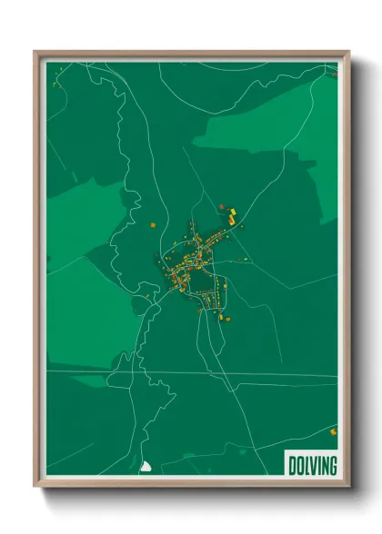 Une affiche de carte sur Dolving