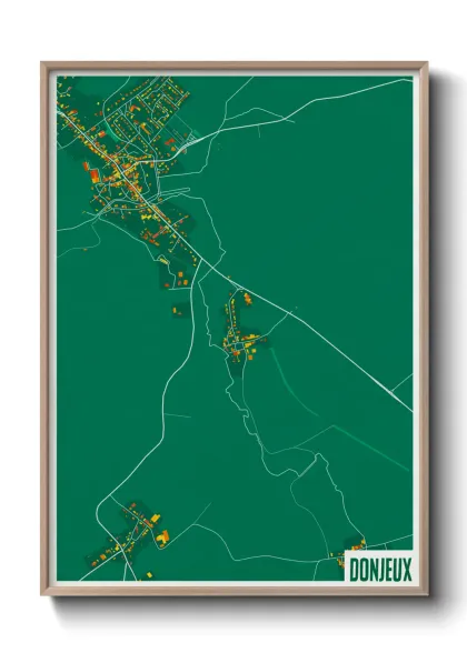 Une affiche de carte sur Donjeux