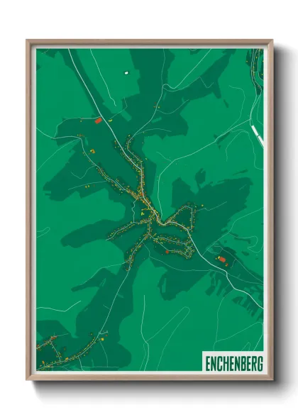 Une affiche de carte sur Enchenberg