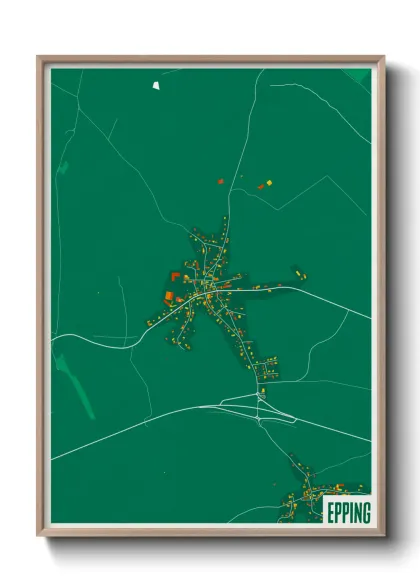 Une affiche de carte sur Epping