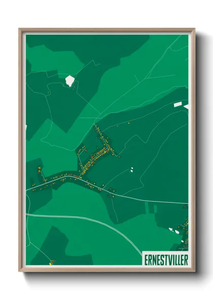 Une affiche de carte sur Ernestviller