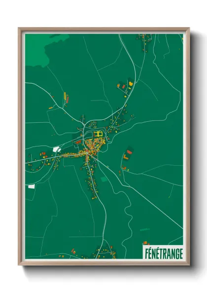 Une affiche de carte sur Fénétrange