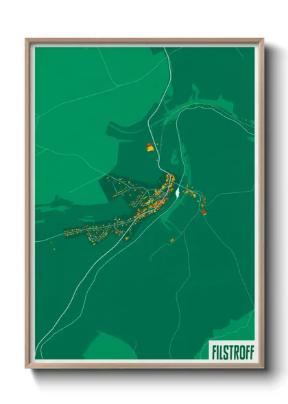 Une affiche de carte sur Filstroff