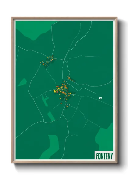 Une affiche de carte sur Fonteny