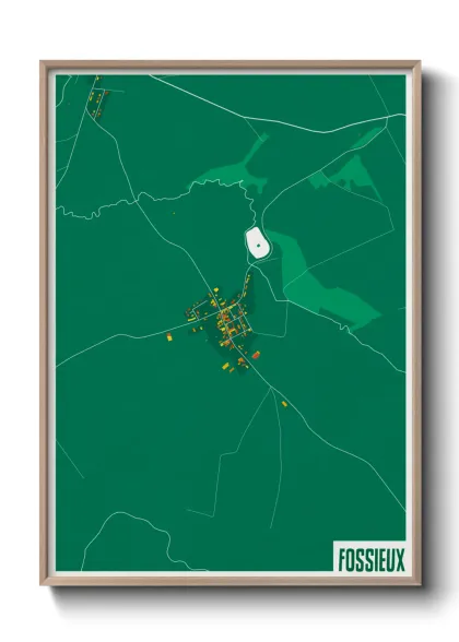 Une affiche de carte sur Fossieux