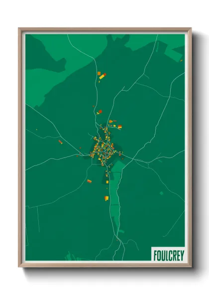 Une affiche de carte sur Foulcrey