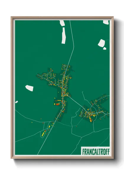 Une affiche de carte sur Francaltroff