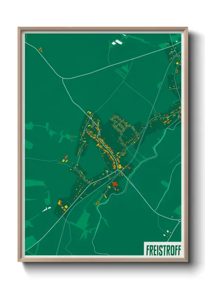 Une affiche de carte sur Freistroff