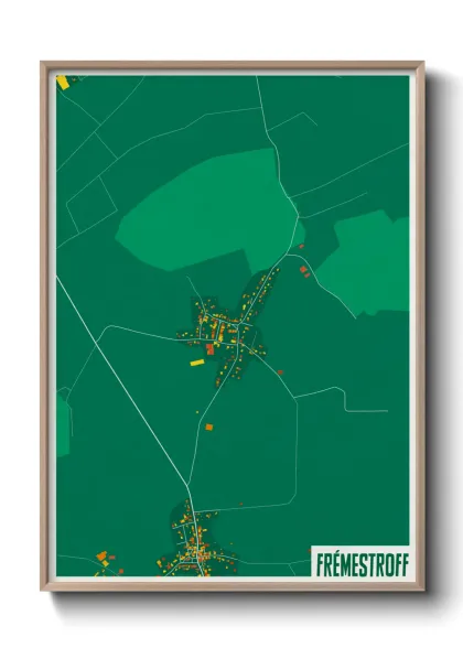 Une affiche de carte sur Frémestroff