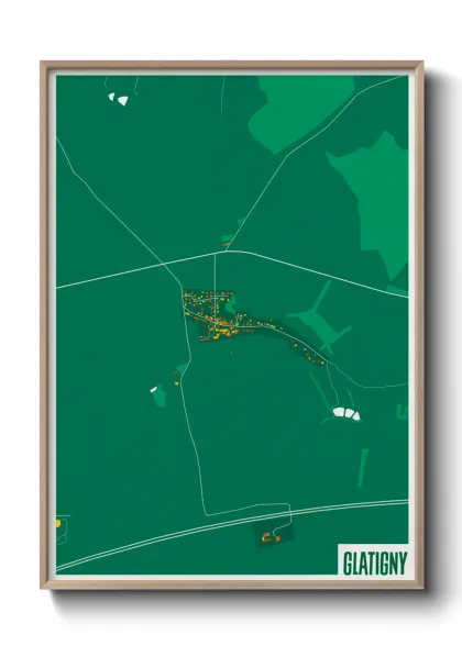 Une affiche de carte sur Glatigny
