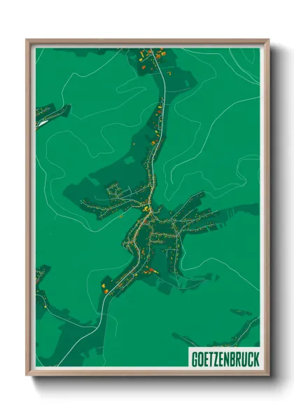 Une affiche de carte sur Goetzenbruck