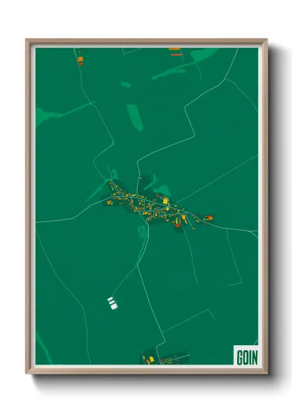 Une affiche de carte sur Goin