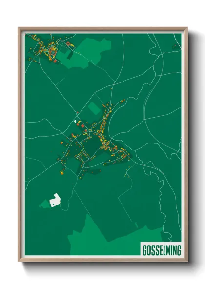 Une affiche de carte sur Gosselming
