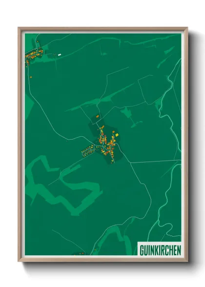 Une affiche de carte sur Guinkirchen