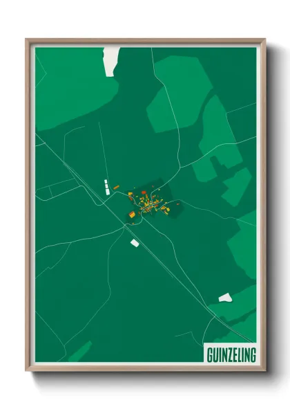 Une affiche de carte sur Guinzeling