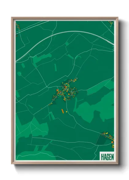 Une affiche de carte sur Hagen