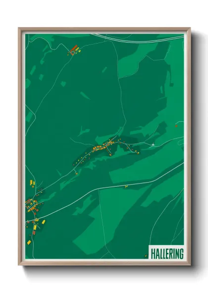 Une affiche de carte sur Hallering