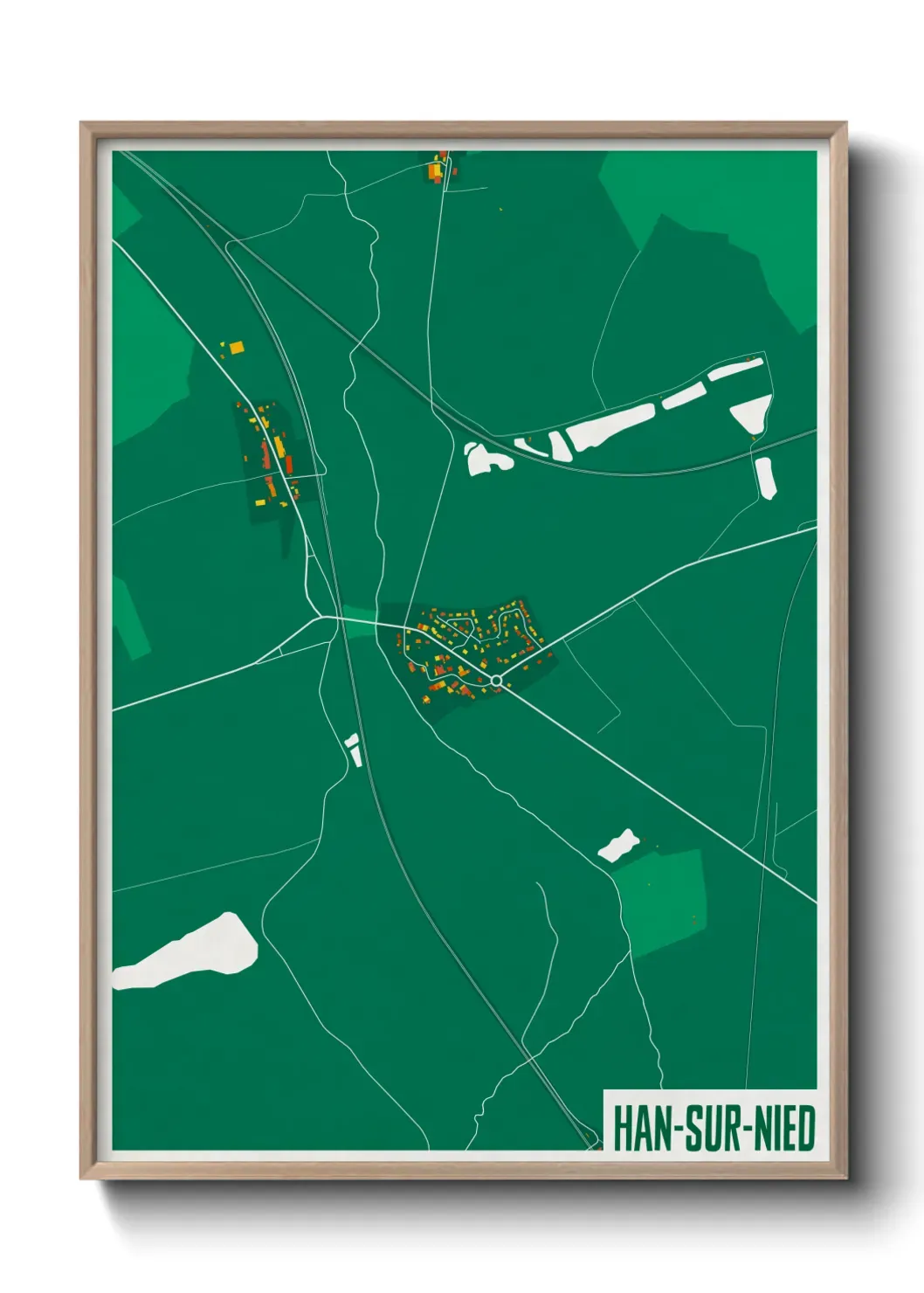 Un poster carteHan-sur-Nied