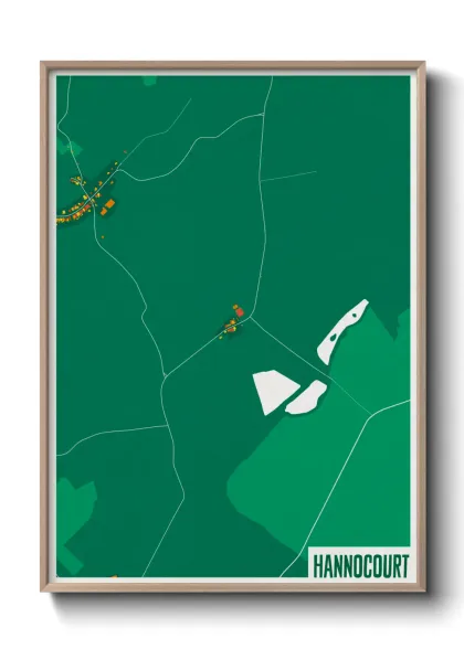 Une affiche de carte sur Hannocourt