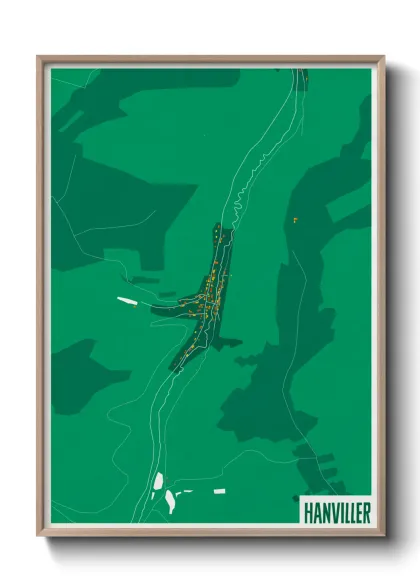 Une affiche de carte sur Hanviller