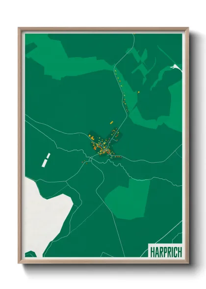 Une affiche de carte sur Harprich
