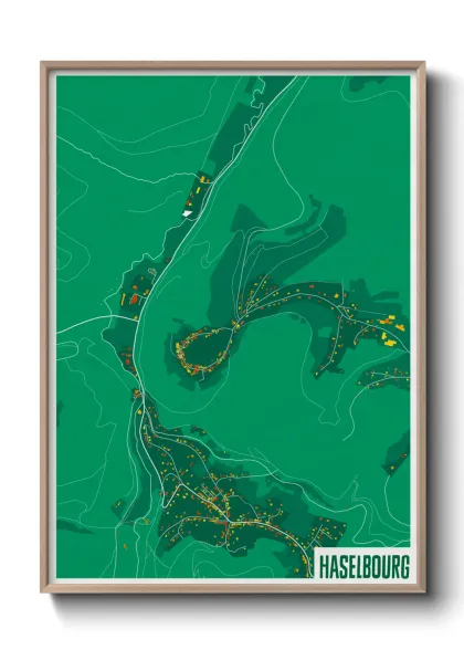 Une affiche de carte sur Haselbourg