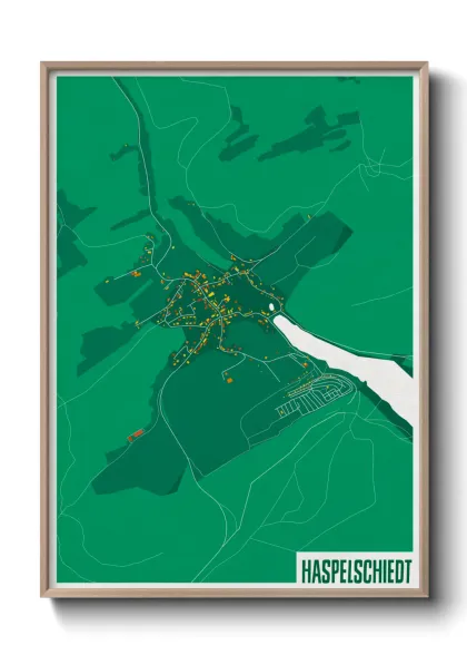 Une affiche de carte sur Haspelschiedt