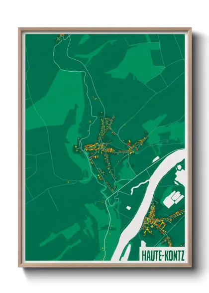 Une affiche de carte sur Haute-Kontz