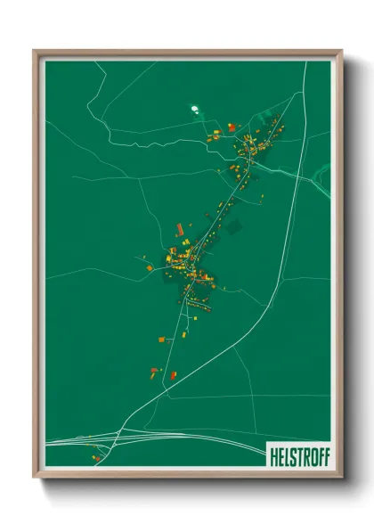 Une affiche de carte sur Helstroff